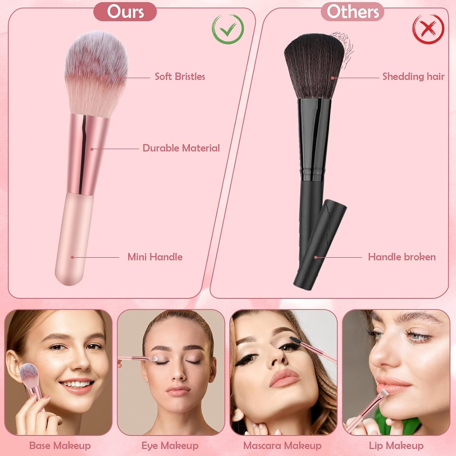 Kit de Pincéis e Esponjas de Maquiagem com Estojo